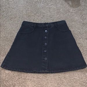 black button up skirt